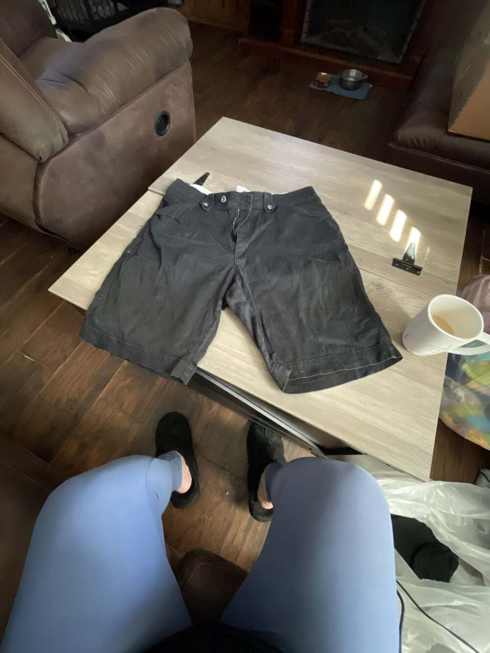 Lee Comfort Waistband Shorts Size 14 Medium Black